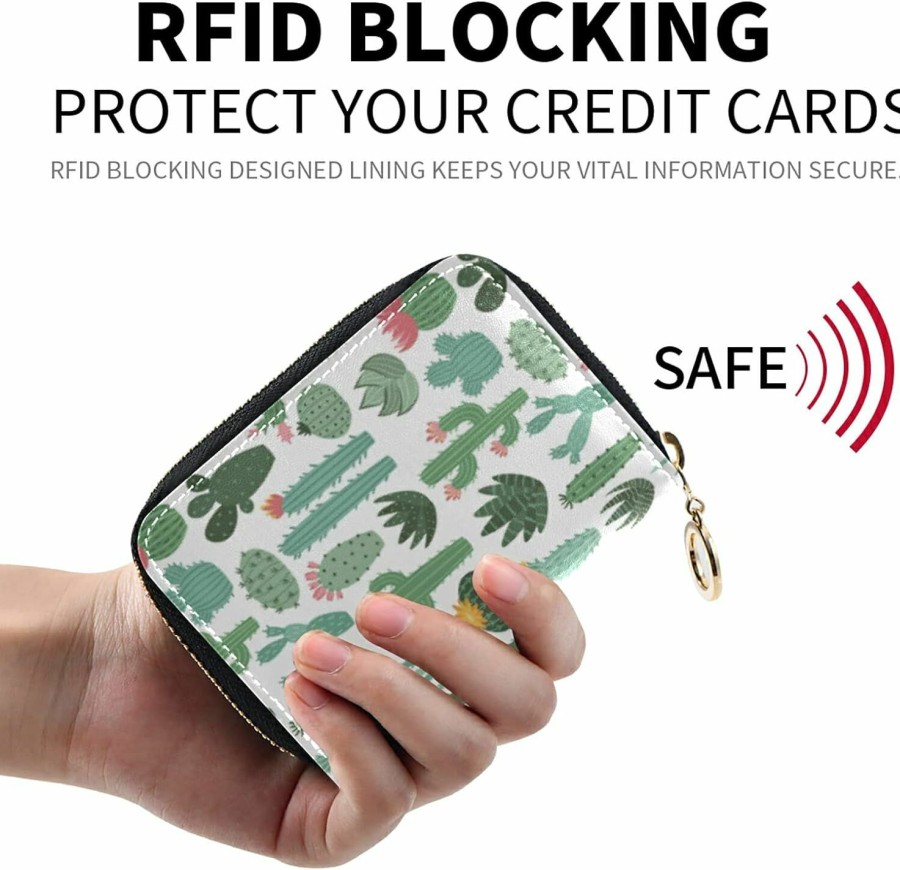 OTVEE Otvee Cute Frog Small Rifd Blocking Wallet Women Pu Leather Credit Card Holder Case For Women Girls | Card & ID Cases