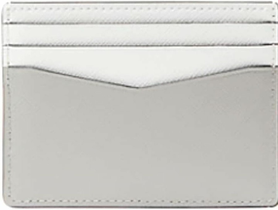 Kate spade new york Kate Spade Womens Staci Colorblock Slim Card Case Cardholder In Nimbus Grey | Card & ID Cases