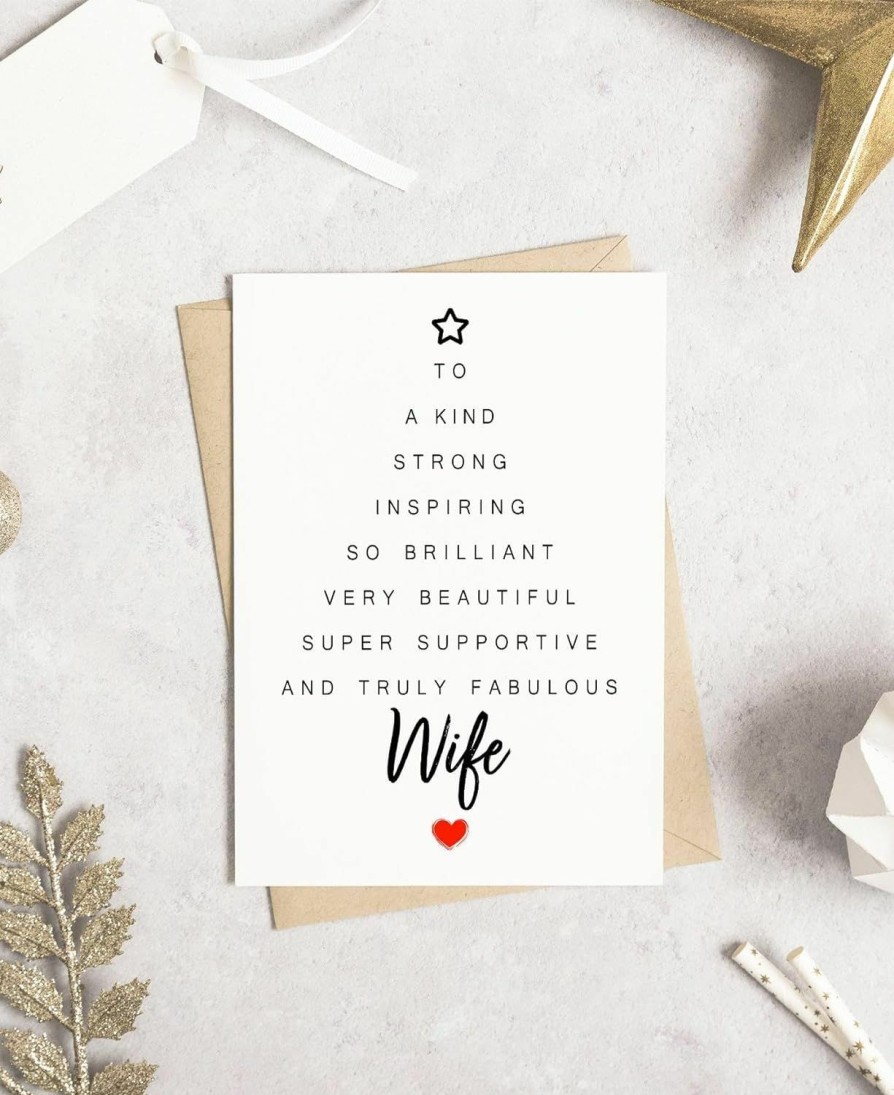 SpokenUSGifts Wife Merry Christmas Card - Christmas Card Gift For Wife - Xmas Holiday Wife Card - Mother'S Day Gifts - Christmas Gifts - Womens Christmas Card | Card & ID Cases