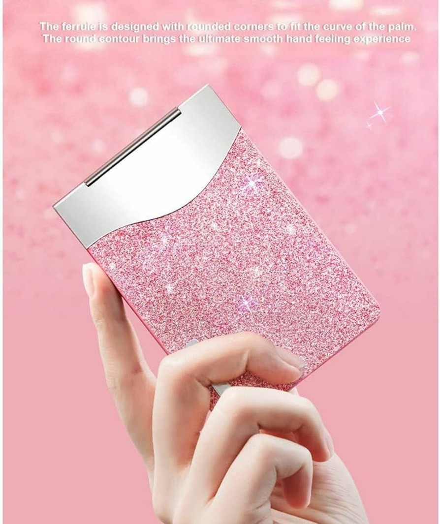 oAutoSjy Oautosjy Bling Driver License Holder For Women Girls Credit Card Holder Protector Magnetic Card Holder Leather Credit Card Holder Organizer Stainless Steel Card Case Wallet Id Card Case Holder, Silver | Card & ID Cases