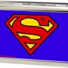 Buckle-Down Buckle-Down Metal Wallet-Superman Fcg Blue | Card & ID Cases