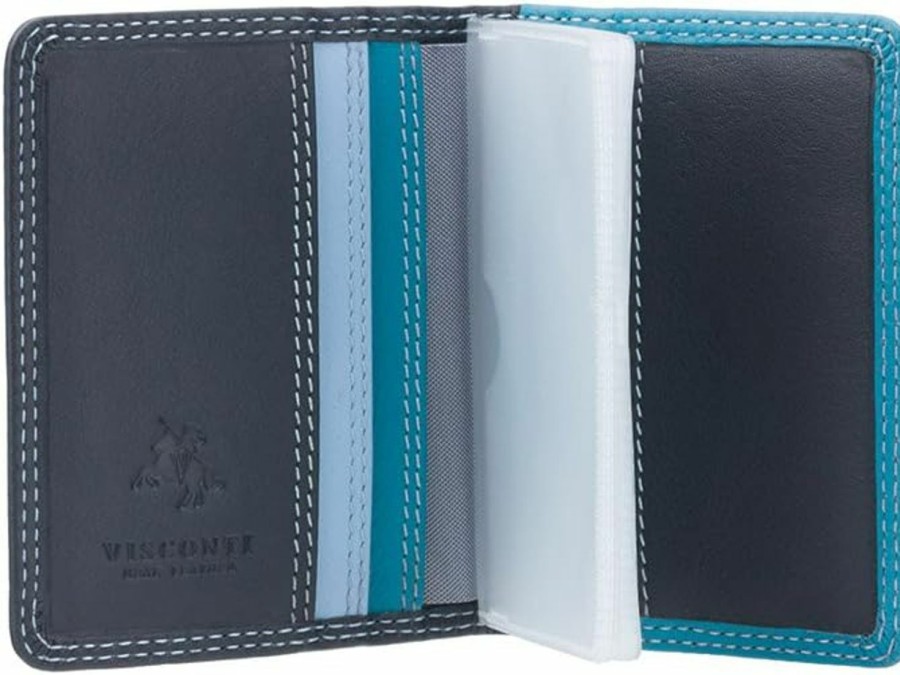 VISCONTI Visconti Rb44 Cancum Multi-Color Soft Leather Wallet Blue Multi | Card & ID Cases