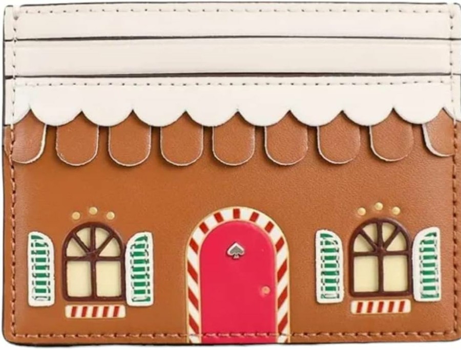 Kate Spade Kate Spade Gingerbread House Small Slim Card Holder Wallet Leather | Card & ID Cases