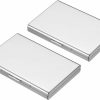 PATIKIL Patikil Stainless Steel Credit Card Holder, 2 Pack Metal Wallet Rfid Business Card Holder Slim Case For Women Men, Gold Tone | Card & ID Cases