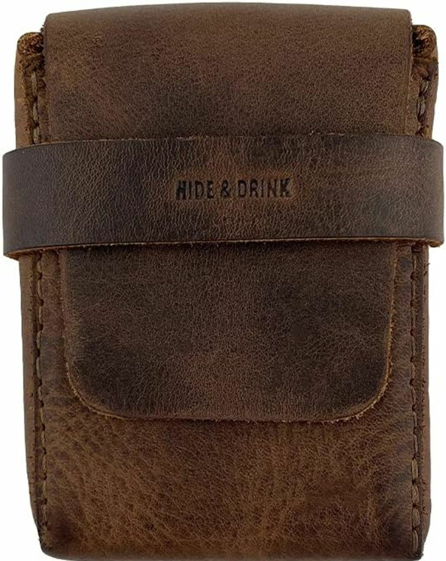 Hide & Drink Hide & Drink, Playing Card Case Handmade From Full Grain Leather (Bourbon Brown) | Card & ID Cases