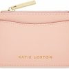 KATIE LOXTON Katie Loxton Cara Womens Small Vegan Leather Zippered Card Holder Pink | Card & ID Cases