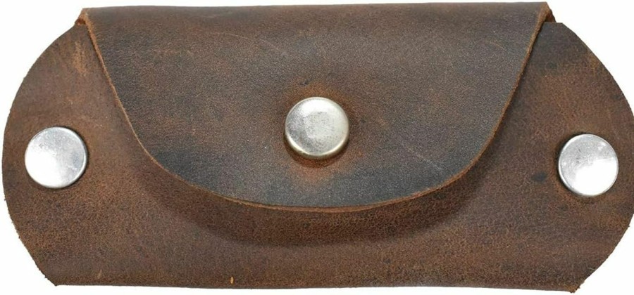 Hide & Drink Hide & Drink, Leather Wallet Keychain, Key Holder Organizer, Everyday Accessories, Handmade :: Bourbon Brown | Card & ID Cases