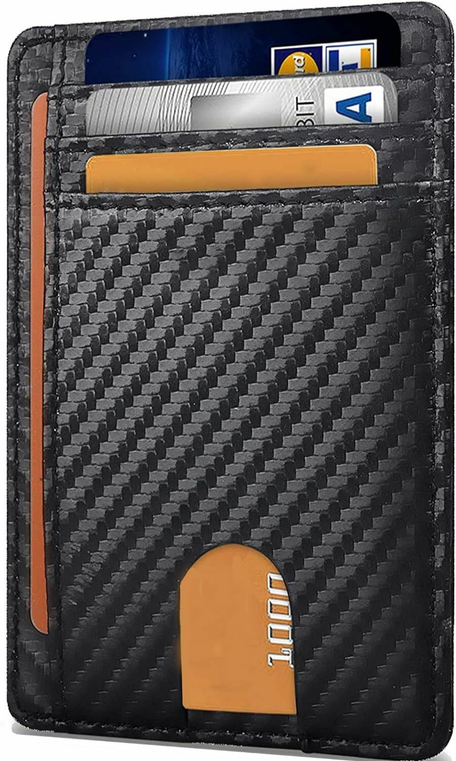 Valennia Valennia Leather Minimalist Slim Wallet Credit Card Case Rfid Blocking With Id Window | Card & ID Cases